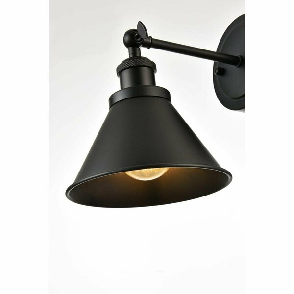 Cling 110 V E26 1 Light Vanity Wall Lamp, Black CL2958344